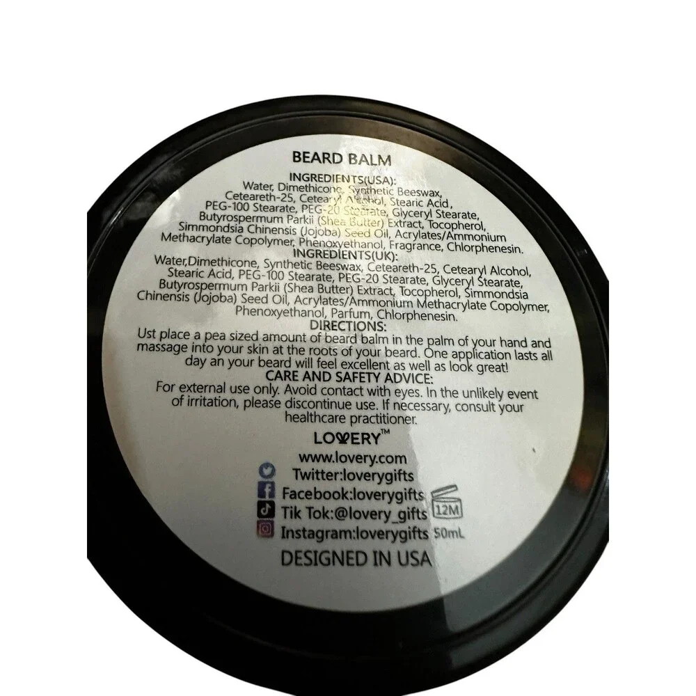 Lovery Mens  Sandalwood Beard Balm, Oil & Deodorant Set new
